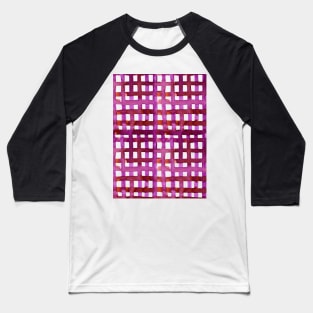 Watercolor grid - magenta Baseball T-Shirt